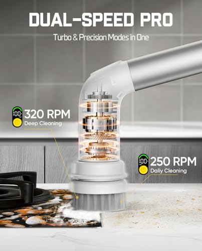 Fanttik G9 Handy Cordless Electric Spin Scrubber, for Kitchen