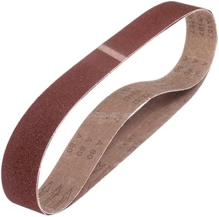 HARFINGTON 1 x 42 Inch Sanding Belts, 2 Pcs 80 Grits Aluminum Oxide Abrasive Belt Sander File Belt for Woodworking, Metal Polishing, Knife Sharpener
