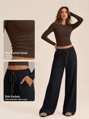 Trendy Queen Women's 2 Piece 2026 Fall Fashion Lounge Set with Pockets