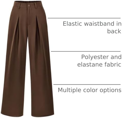 BTFBM Fall High Waisted Business Casual Palazzo Pants for Women Dressy 2026