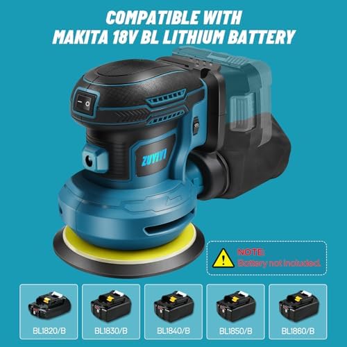 5" Cordless Random Orbital Sander for Makita 18V Battery, Bare Tool