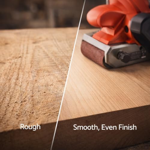 Fits BAUER 10 Amp 4 in x 24 in Variable Speed Belt Sander - 6 Speed, Powerful 1600 FPM for Fast Stock Removal, Shaping & Finishing, Fast Belt Release Lever, Includes Sanding Belt & Dust Collection Bag