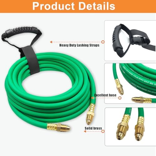 30FT Argon Hose, Inert Gas Welding Hose for MIG/TIG Regulators & Flowmeters