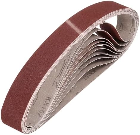 HARFINGTON 1 x 42 Inch Sanding Belts, 12 Pcs 120 Grits Aluminum Oxide Abrasive Belt Sander File Belt for Woodworking, Metal Polishing, Knife Sharpener