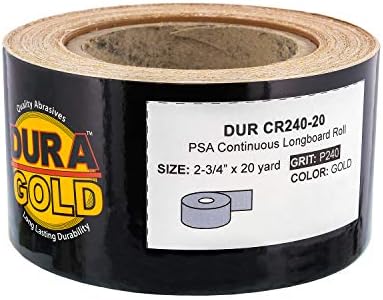 Dura-Gold Pro Series K-Block Sander Firm & Flex Hand Sanding Block Kit with Hook & Loop Backing and PSA Adapter Pad & 240 Grit Sandpaper Roll