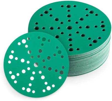 6" 220 Grit Sanding Discs, 49-Hole Hook & Loop for Festool Sanders, 50 Pcs