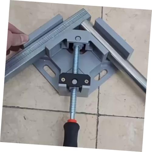 Sewroro 90 Degree Corner Clamp for Woodworking Aluminum Alloy Single-handle Right Angle Clamp Metal Workholding Device for Carpentry and Welding for DIY Projects