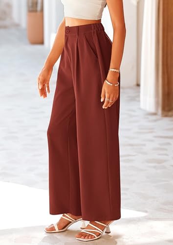 PRETTYGARDEN Women's Flowy Wide Leg Dress Pants