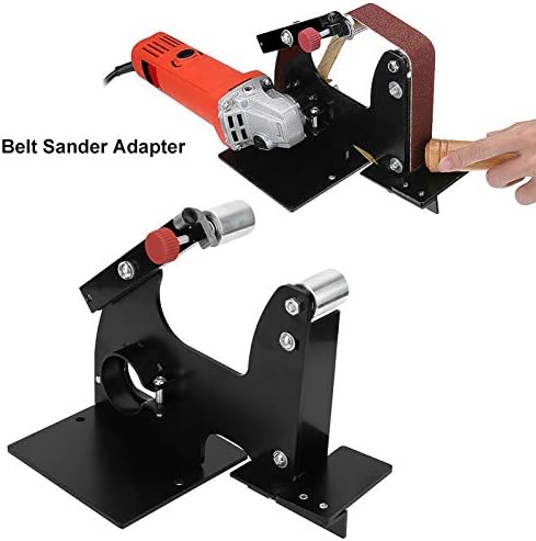 Angle Grinder Belt Sander Attachment, M14 Spindle, 540x30mm Belt Size, Aluminum Alloy and Cast Iron Construction, for Wood Metal Polishing, with 5 Sanding Belts