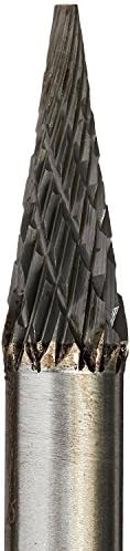 Drill America SM-42 Carbide Burr/Rotary File Cone Pointed-End Double Cut for Die Grinder 1/8" Dia. x 7/16" Cut Length with 1/8" Shank and 1-1/2" Overall Length, DUL Series