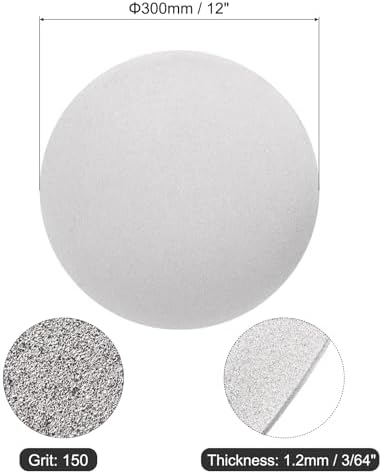 uxcell Diamond Sanding Grinding Disc, 12-Inch (300mm) Grit 150 No Center Hole, Flat Lap Disk Polishing Discs Abrasive Wheel for Gemstone Tile Porcelain Glass Stone Metal