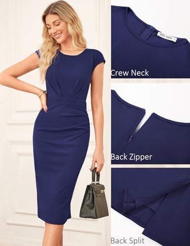 GRACE KARIN Women's Cap Sleeve Bodycon Work Business Office Midi Dress