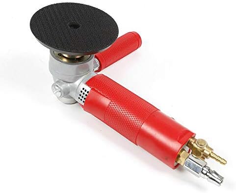 Air Wet Stone Polisher 4-Inch Pneumatic Air Wet Stone Grinder Polisher 4300RPM Granite Marble Stone Wet Air Sander Polisher Water Mill Pneumatic Polishing Tool (4300RPM, 4'' Polishing Disc)