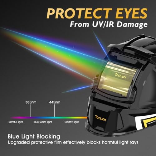 TOOLIOM True Color Flip Up Auto Darkening Welding Helmet