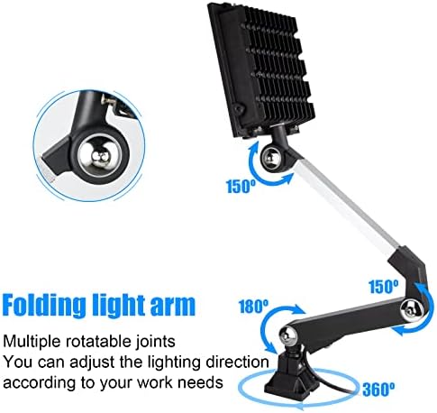 Work Light,Led Work Light, 30w Folding Aluminum Alloy ong Arm Lamp for Lathe Milling Drill Press Industrial Lighting Reading,Cool and Warm Light Available