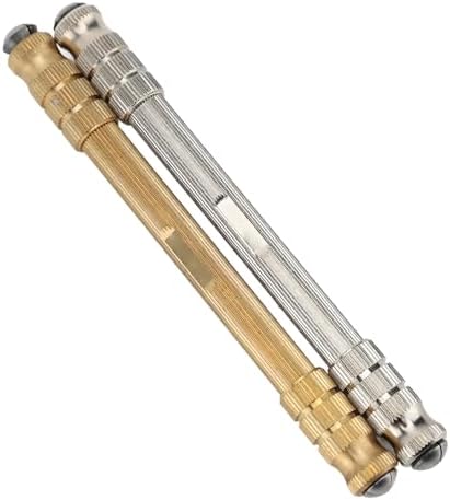 Double Head Pin Vise Hand Drill with Superior Strength, Accommodate Drill Bit Sizes up to 2.5mm, Resistant, Long Service Life, Stable and Precise Chuck, Easily Detachable, Brass