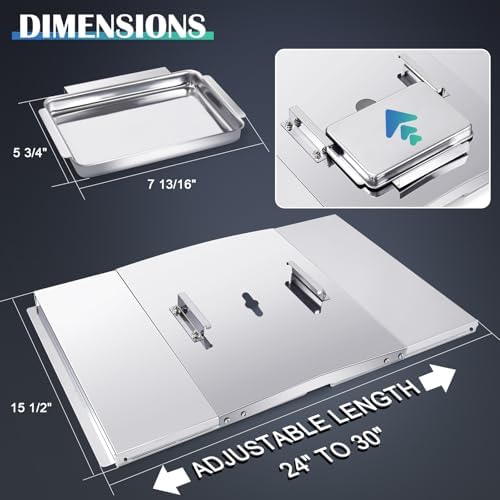 Grill Replacement Parts for Nexgrill 4 Burner 720-0830H, 720-0783E, 720-0888, 720-0830A, 720-0888N, Adjustable 24''-30'' Grease Tray, Cooking Grates, Heat Plates Shield, Burner Tubes and Igniters.