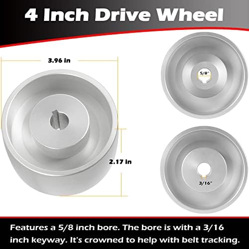 Inland 2x72 Belt 'n Grind Jr. Knife Grinder Complete Wheels & Drive Wheel 5/8-3-2 Arbor Bore
