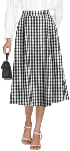 Casly Lamiit A-Line Midi Skirts for Women Business Skirt