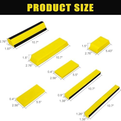 Hand Sanding Block Set 7pcs Auto Body Sanding Block for Woodworking, Automotive Body and Crafts Polishing