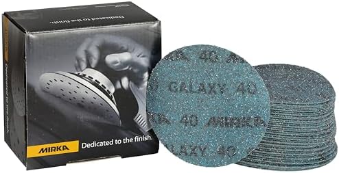 Mirka Galaxy 5 Inch Sanding Discs Grit 40 50 Pack Hook Loop