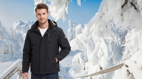 QPNGRP Mens Waterproof Ski Snowboard Jacket Winter Windproof Snow Coat