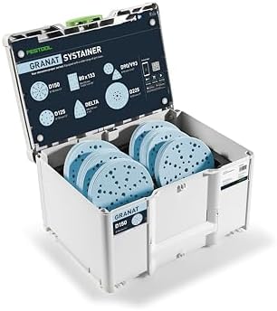 Festool 578192 Granat 6-Inch (150mm) Abrasive Systainer³ SYS-STF D150 GR-Set