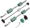 ANWOK Linear Guide Rail HGR20-600mm Linear Slide Guideway Rail + RM/SFU1605-650mm Ballscrew Set with BF12/BK12 End Support Linear Rail Bearing Blocks DSG16H Nut Housing, Coupling, for CNC DIY