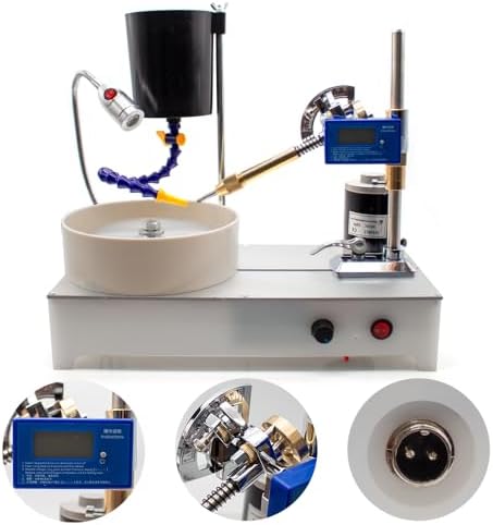 Gemstone Grinding Faceting Machine Faceted Gem Polishing Machine Jewelry Polisher Flat Grinder Lapidary Machine 2800RPM 120W (Digital Display)