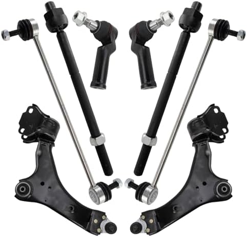 TRQ Front Steering & Suspension Kit Control Arm with Ball Joint Sway Bar
