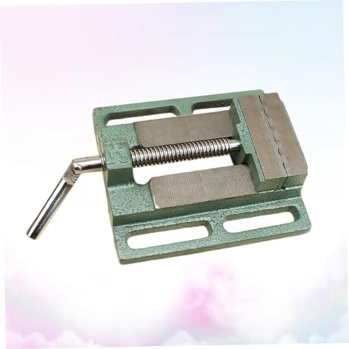 5 Inch Drill Press Vise Bench Clamp Cast Iron Table Vise Small Workholding Device for Woodworking and Milling