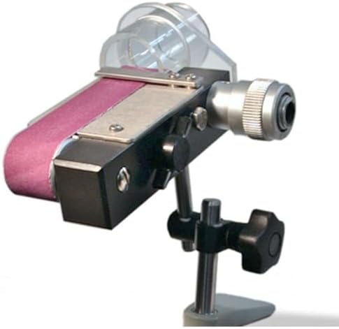 Ikohe Belt Sander Compact size for Jewelers Bench with 5 Ruby Belts 1" wide For use with Flask Shaft