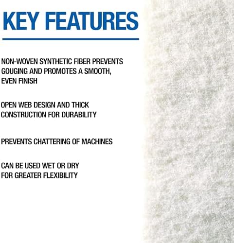 Mercer Industries 4201WH Floor Maintenance Pads, 12" x 18", White (5 pack)