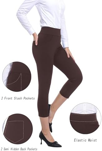 ZTN Womens Stretchy Dress Pants High Waist Work Casual