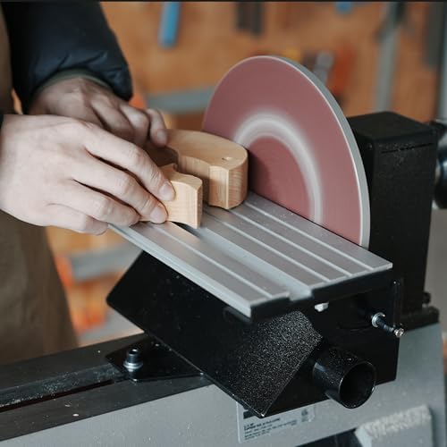 Lathe Mounted Disc Sander for 10 inch and 12 inch Woodtuning Lathe with Thread 1"X8TPI, Sanding Accessory, 9 inch Disc Sander.