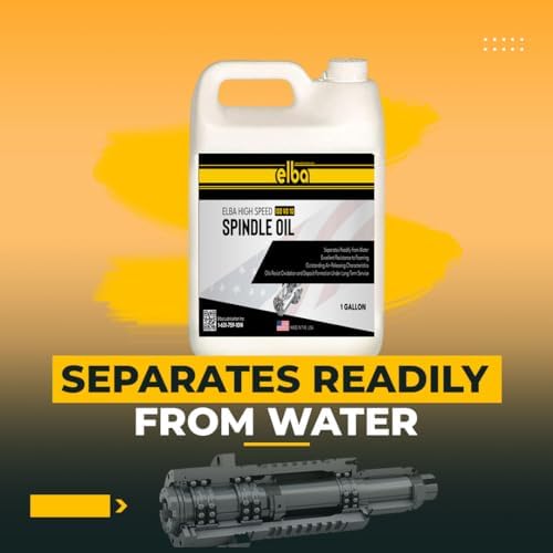 Elba High Speed Spindle Oil 10 | ISO VG 10 | Premium Ultra Clean Spindle Lubricant for CNC Machining Tools | 1 Gallon | Made in USA
