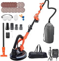 VEVOR Cordless Drywall Sander, 450W Electric Sander, Popcorn Ceiling Removal Tool with Vacuum Dust Collection, 7 Variable Speed 0-1600 RPM, LED Light, Foldable & Extendable Handle, 15 Sanding Discs