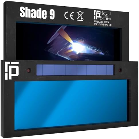 Ridge Products | HD Shade 9 Auto Darkening Welding Lens | Cool Blue Welding Lens 2x4 1/4 | Shade 9 Welding Lens Auto Darkening | Perfect for a Sugar Scoop Welding Hood or Pancake Welding Hood