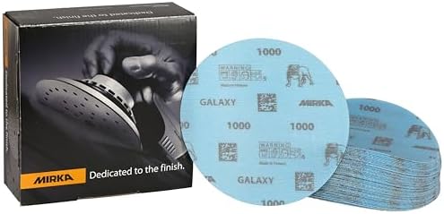 Mirka Galaxy Sandpaper 6 inch Grit 100 50 Discs Hook Loop