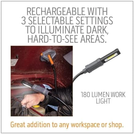 WORK IQ TOOLS IQ Connect | Hands-Free Accessory System with 3 Bench Mounts | Includes Magnifying Glass, Rechargeable Work Light & Cell Phone Holder | Work Bench Accessories Compatible with IQ Vise