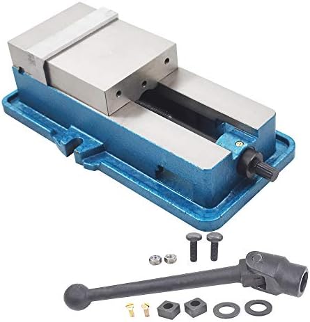findmall 5 Inch Lock Down Vise Accuracy Milling Vice 5 Inch Jaw Width Drill Press Vise Milling Drilling Machine Bench Clamp Clamping Vice(5")
