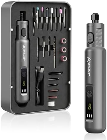 Creality Cordkess Rotary Tool, 6-Speed Mini Rotary Tool Kit with 24 Accessories, Multi-Purpose 3.7V Rechargeable Power Rotary Tool for Sanding, Polishing, Drilling, Engraving, DIY Crafts