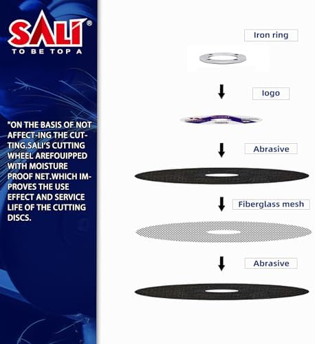 SALI 5 Pack Cut Off Wheel 14 Inch General Purpose Metal Cutting Wheel for 14" Grinders- Cutting Disc Aggressive Cutting 14" x 1/8" x 1" Operating Up to 4400 RPM and 80 M/S 355 * 3.0 * 25.4