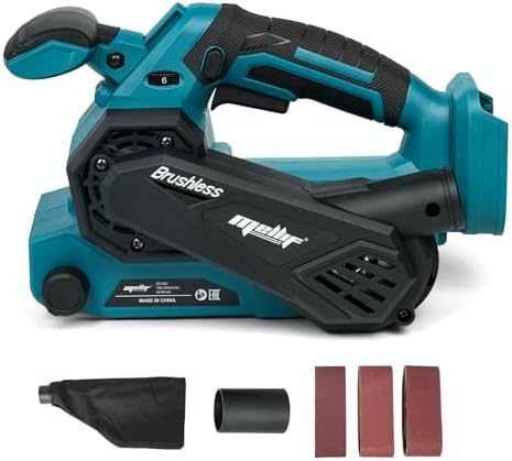 Cordless Brushless Belt Sander Compatible with Makita 18V Battery