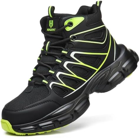 Hogent Steel Toe Shoes for Men Women - Non Slip & Lightweight Work Shoes