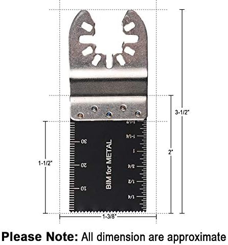 20PCS Bi-Metal osciallting Saw bldes, Diagtree Oscillating Multitool Quick Release Saw Blades Fits Fein Multimaster, Porter Cable, Black&Decker, Bosch Craftsman, Ridgid, Makita etc