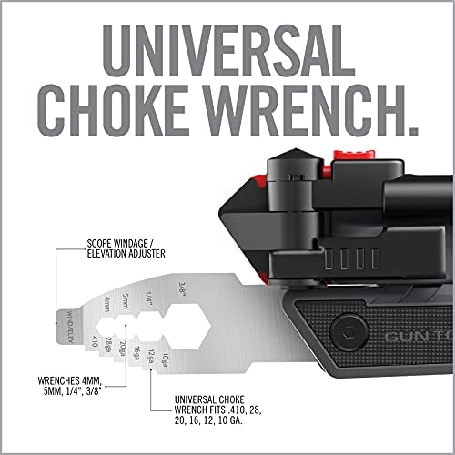 Real Avid Gun Tool Max, 37-in-1 Multitool for Gunsmithing, Includes Pliers, Wire Cutters, Knife Blade, Universal Choke Wrench, Bits, Wrenches & Sheath, Perfect EDC Tool for Hunting & Gun Owners black