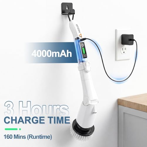 Cordless Electric Spin Scrubber with Extendable Long Handle