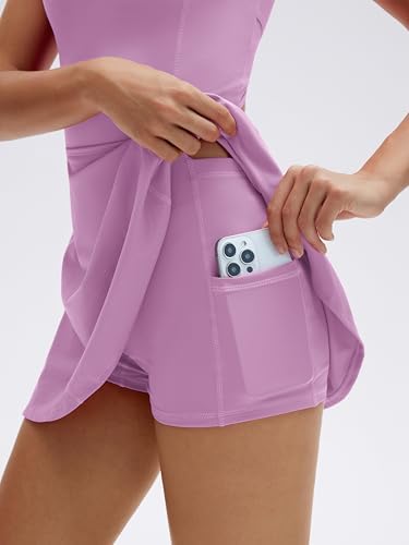 SUUKSESS Tennis Dress with Shorts Underneath Easy Peasy Athletic Dresses