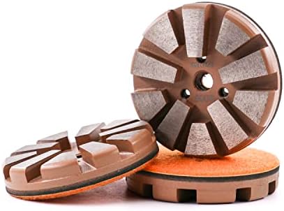 3PCS 3" 10 Segments Metal Bond Diamond Grinding Polishing Pad Concrete Marble Granite (200 Grit)